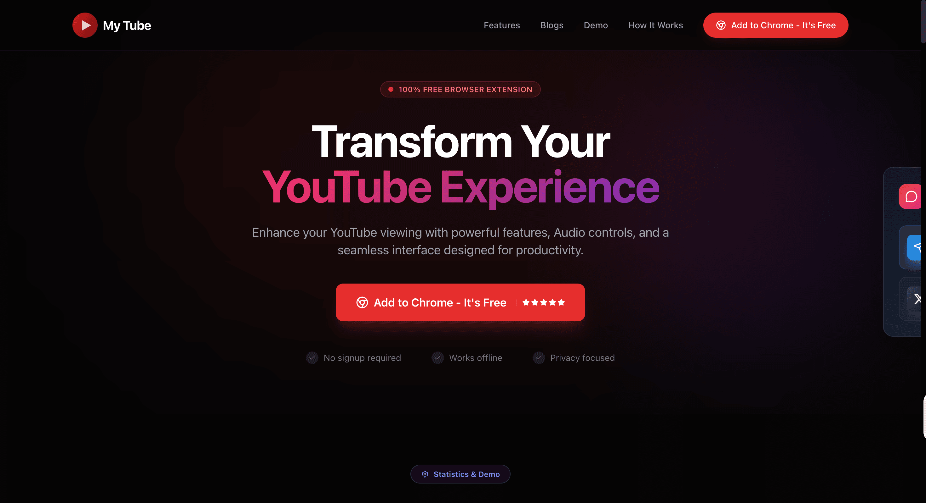 MyTube – YouTube Enhancer (Extension + Android App) — screenshot 1