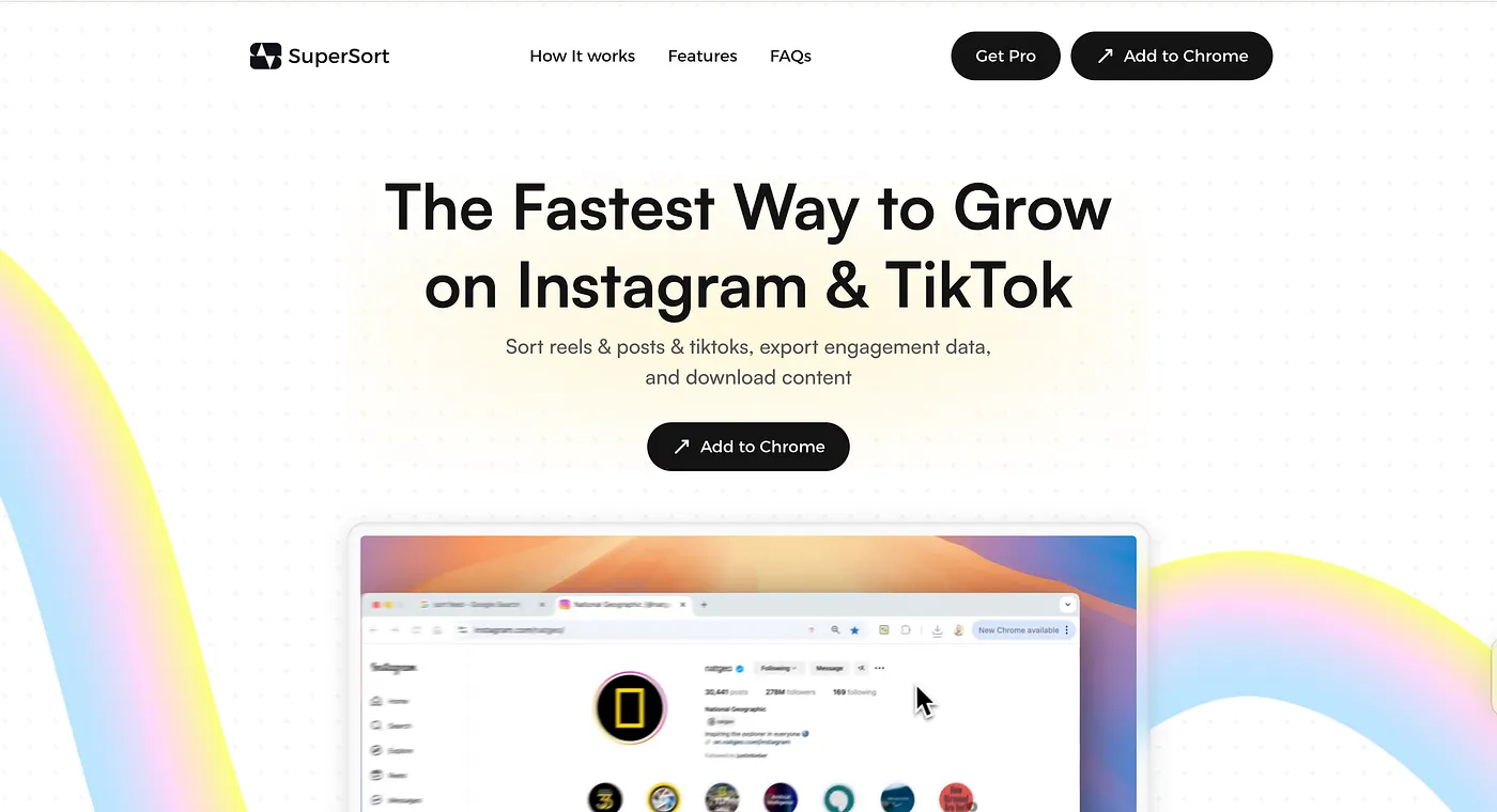 SuperSort – Social Media Data Extraction Extension — screenshot 1